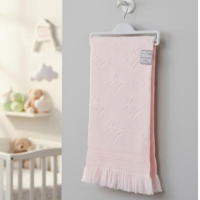 EASH22P Pink Star Hanger Shawl with Fringe