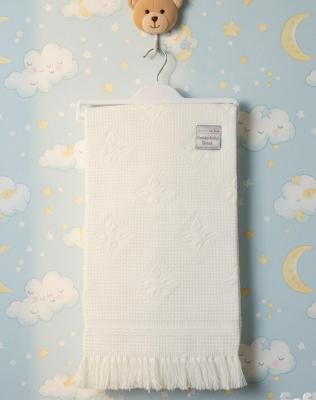 EASH22-W White Star Hanger Shawl with Fringe