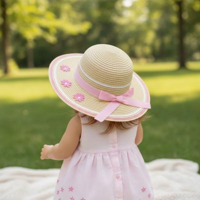 JF0503-0806  Straw "Flower" Hat  (12-24 months)