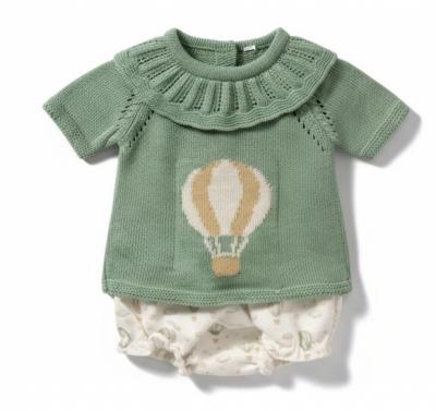 JF10-108G  Knitted "Balloon" Jam Pants Set  (Nb-9 months)