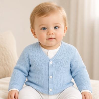 JF10-3007S Sky Chevron Cotton Cardigan (0-9 months)