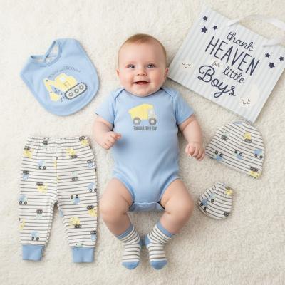 JF25-1360B  Construction 8 Piece Layette Set & Bag  (0-6m)