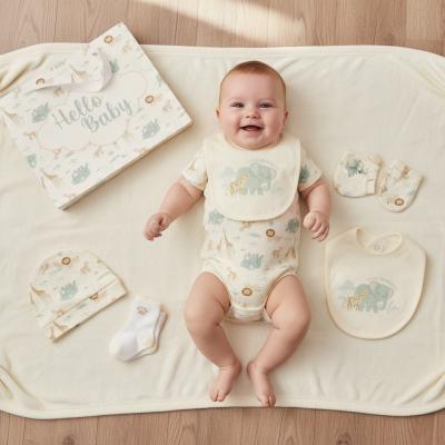 JF25-1368C  Friends 8 Piece Layette Set & Bag  (0-6m)