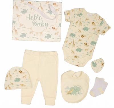 JF25-1368  Friends 8 Piece Layette Set & Bag  (0-6m)