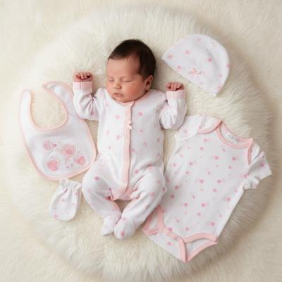 JF25-1376 Bird 5 Piece Layette Set (0-6m)