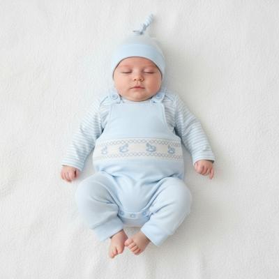 JT9817-S  "Rocking horse" Smocked  Dungaree Set  (0-6 months)