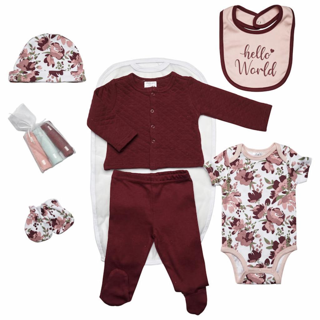 Just Too Cute 50JTC9374 * JT9374 "Hello World" 9 Piece Layette Set (0-3 months)
