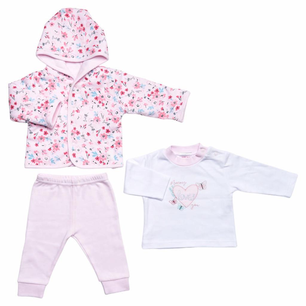 Just Too Cute  * JT9754 "Floral" Reversible 3 Piece Set (0-9 months)