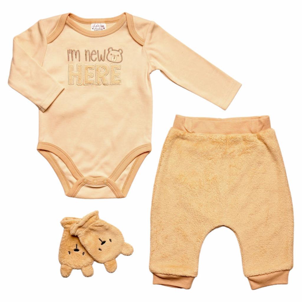 Just Too Cute JTC9838 * JT9838 "Bear" Three Piece Set (0-9 months)
