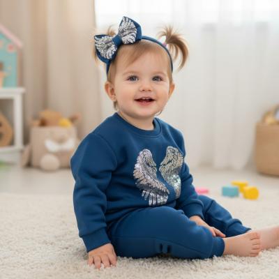 KC3036N  Navy Angel Wings Coordinating Set  (6-24 months)