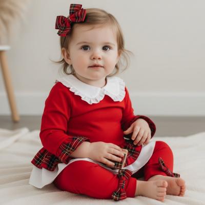 KC3593  Red Tartan set  (6-24 months)