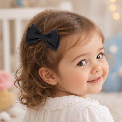 KCHC080B Black Organza Bow Hair Clip