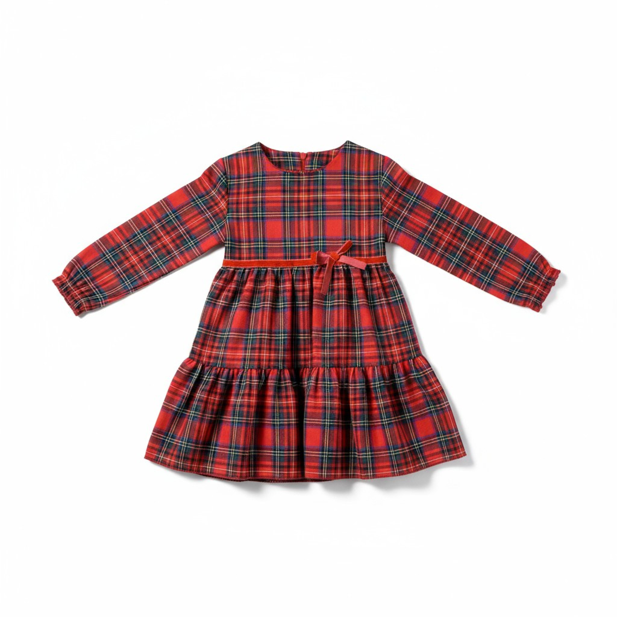 Kids Club London China * KCL5015R Tartan Dress (0-24 months)