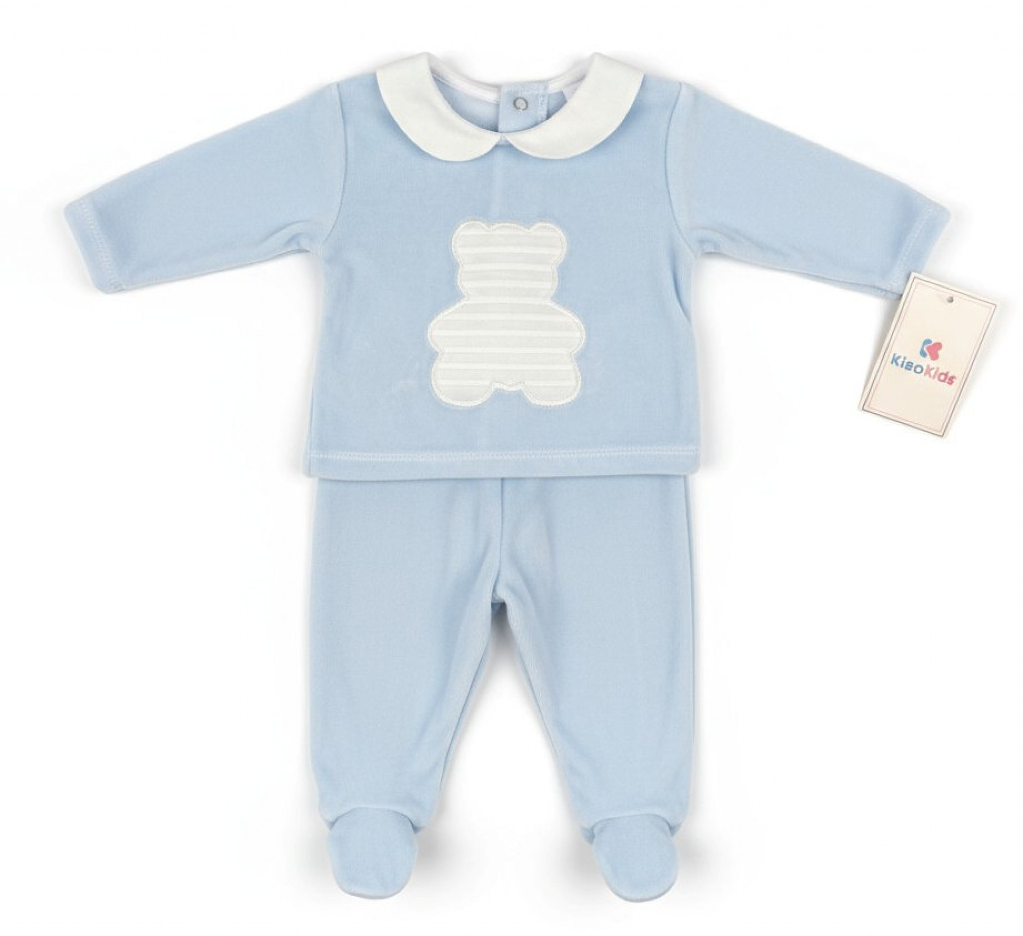 Kleo Kids PJ24107 * KL24107-S Luxury Velour Teddy Two Piece (NB-6 months)