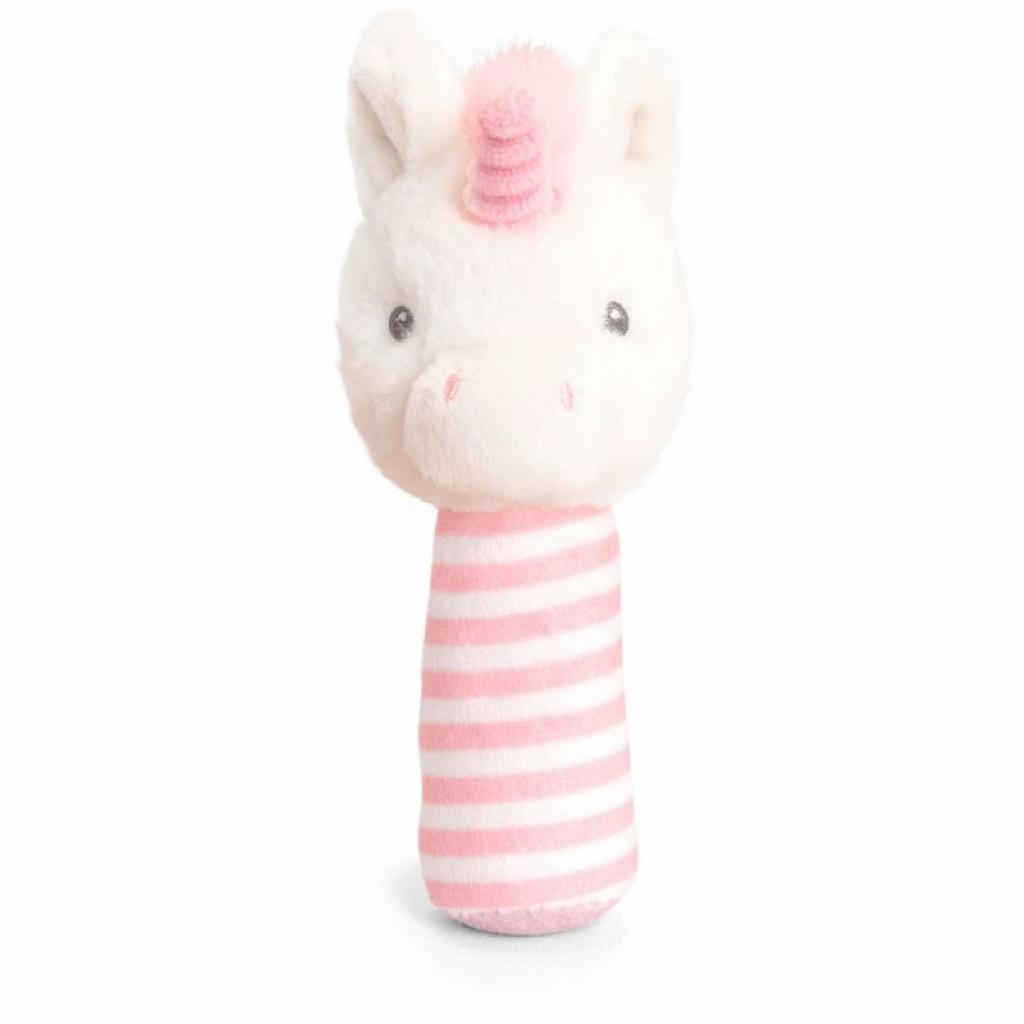Keel Toys SE1006 5027148010062 KTSE1006 14cm Eco Twinkle Unicorn Stick Rattle (100% Recycled)