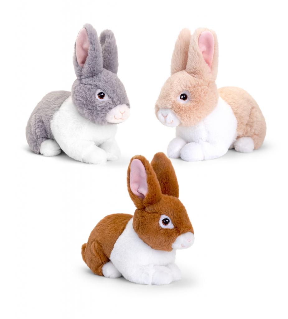 Keel Toys SE1053 5027148010536 KTSE1053 18cm Eco Bunnies (3 Asst)