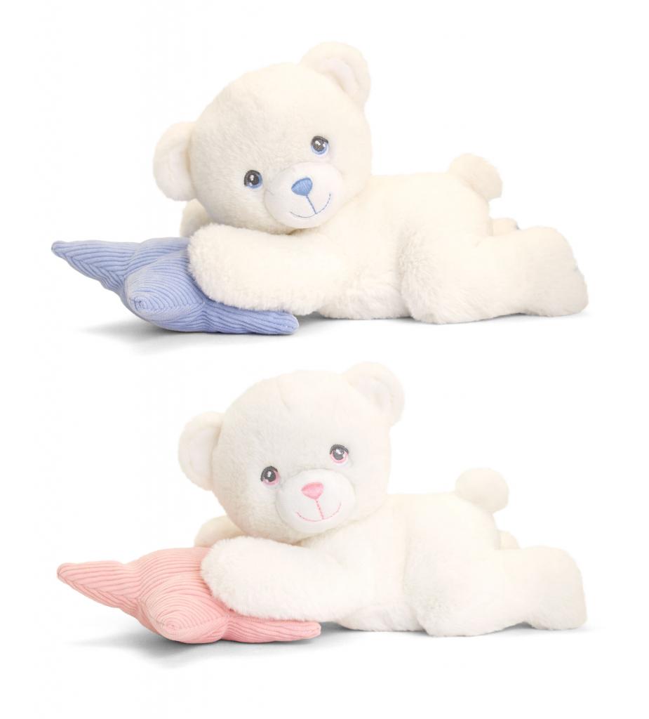 Keel Toys  5027148014275 KTSE1427  Eco Bear on Pillow 25cm