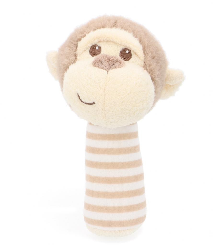 Keel Toys SE2077 * KTSE2077 KeelEco 14cm Marcel Monkey Stick Rattle (100% Recycled)