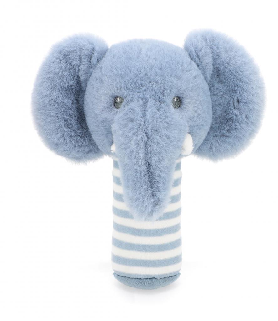 Keel Toys SE2082 * KTSE2082 KeelEco 14cm Ezra Elephant Stick Rattle (100% Recycled)