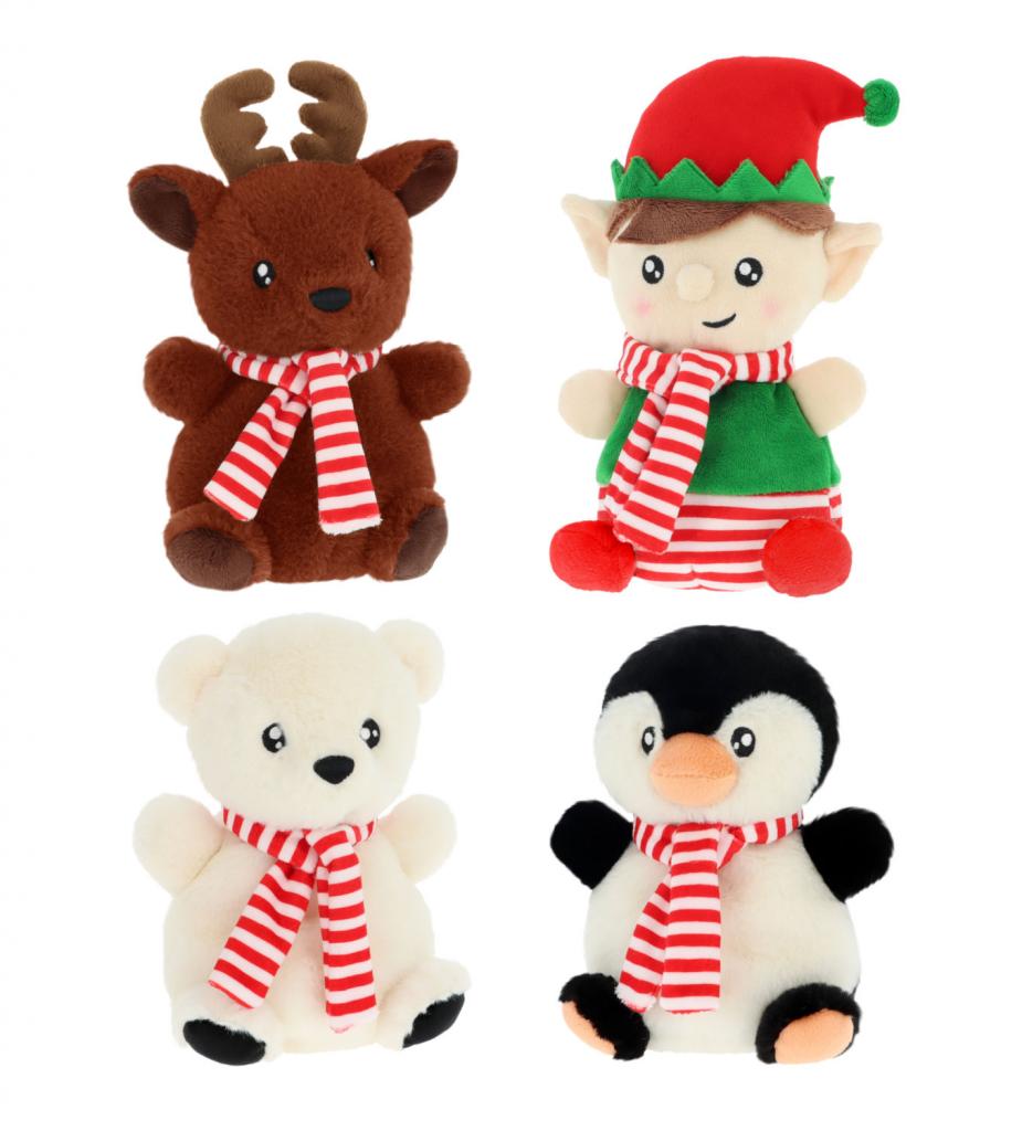 Keel Toys SX3551 * KTSX3551 17cm Keeleco Christmas Pals (4 Assorted)