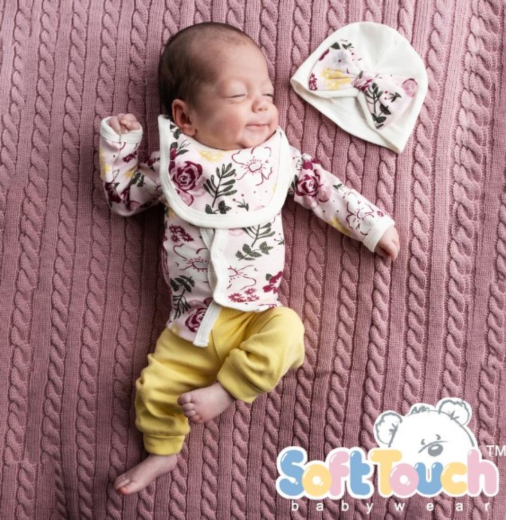 Soft Touch 4PR28 5023797310317 STLBW_PR28 "Floral" 5 Piece Set (Tiny Baby)