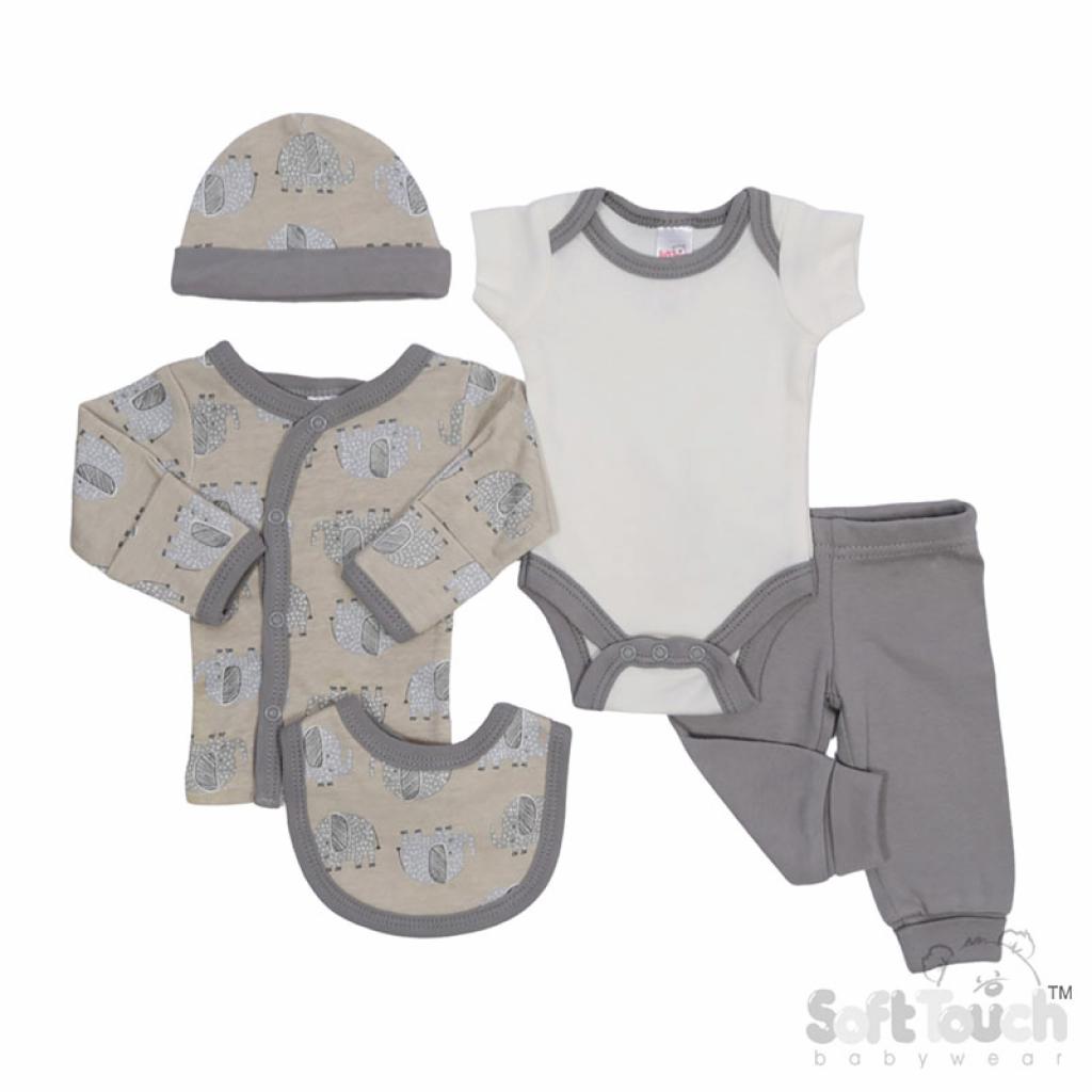 Soft Touch 4PR30 5023797310331 STLBW_PR30 "Elephant" 5 Piece Set (Tiny Baby)
