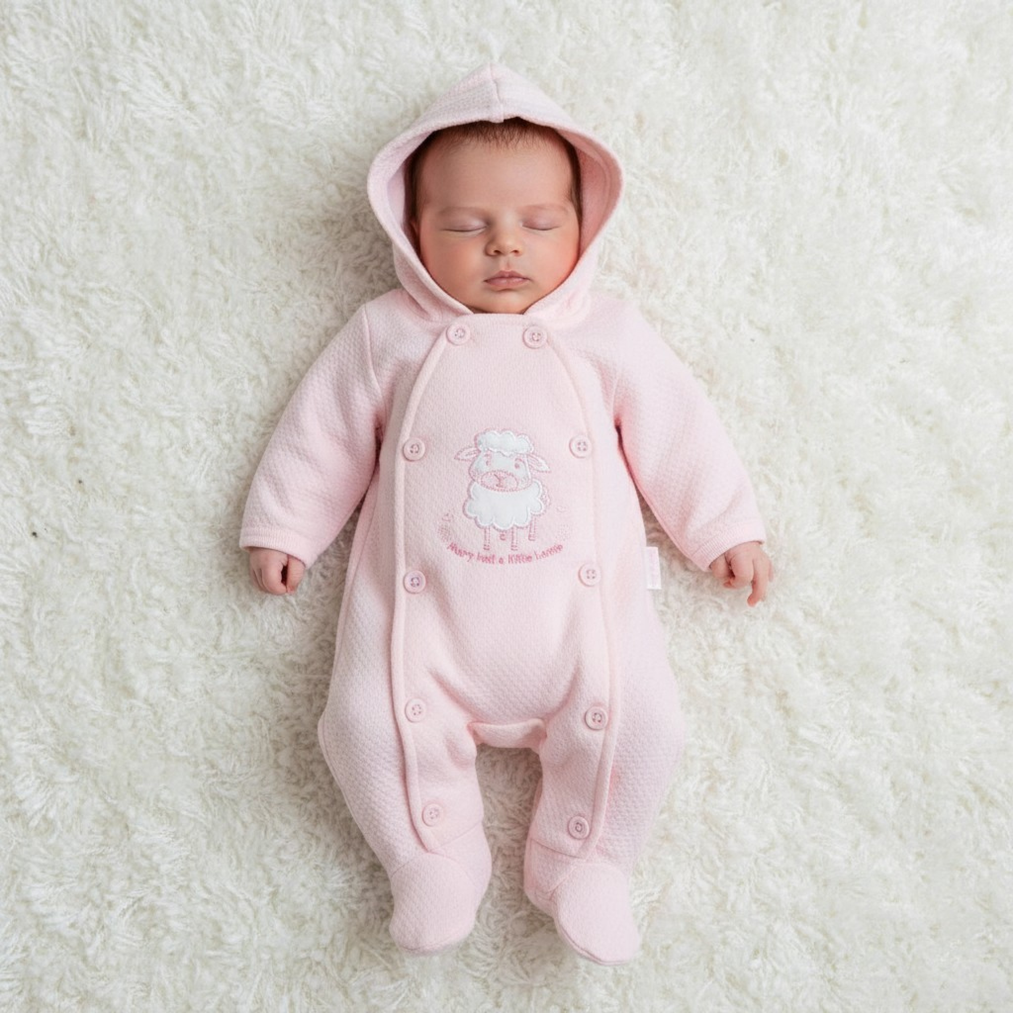 Tiny Chick PB-20-349 3-5lbs - 5035320213498, 5-8lbs - 5035320313495 LBWTC20-349P "Little Lamb" Hooded All In One (3-8lbs)
