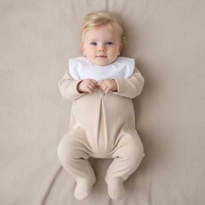LD016Be Cotton Square Collar Mock Bib all in one (0-9m)
