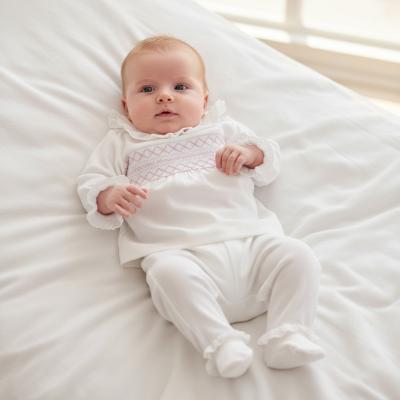 LD10050I  Smocked Cross Stitch Two piece   (0-9m)