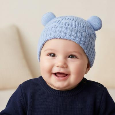 LD880020B Double Pom Pom Hat (Newborn - 12 months)