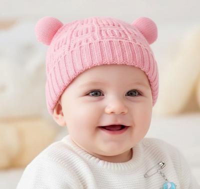 LD880020P Double Pom Pom Hat (Newborn - 12 months)