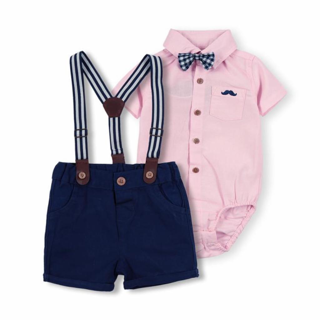 Little Gent B03930 * LGB03930p Shirt Set with Braces (3-18 months)