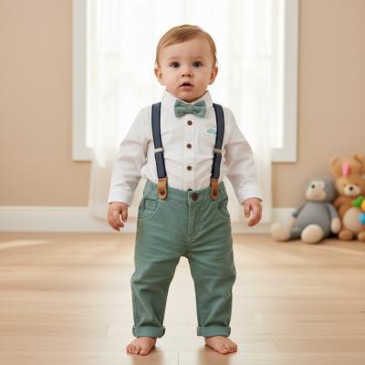 LGG11531-A  Corduroy Bow Tie  Set with Braces  (12-24 months)