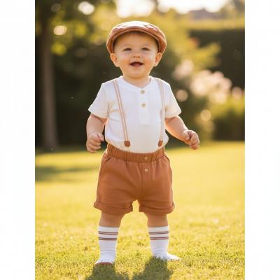LGH13723  Bodysuit, shorts, socks and cap  ( 0-9 months)