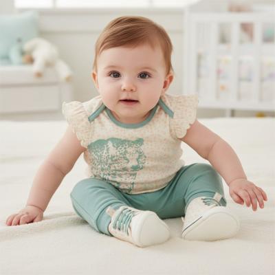 LJB04169G  Leopard Set with Shoes  (0-9 months)