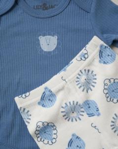 Lily & Jack D07436  LJD07436B  "Lion" Ribbed 10 Piece set(NB - 6m)