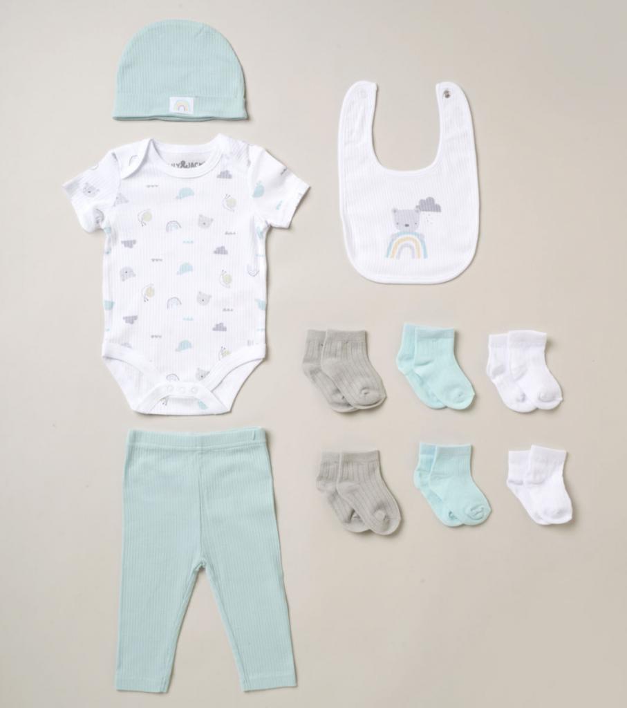 Lily & Jack D07437  LJD07437  "Teddy bear" Ribbed 10 Piece set(NB - 6m)