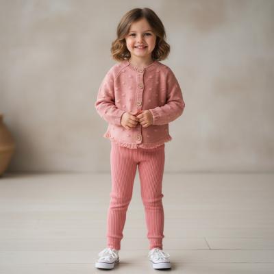LJE07930Bc  Knitted Fringed Set  (5 years ONLY) SINGLE