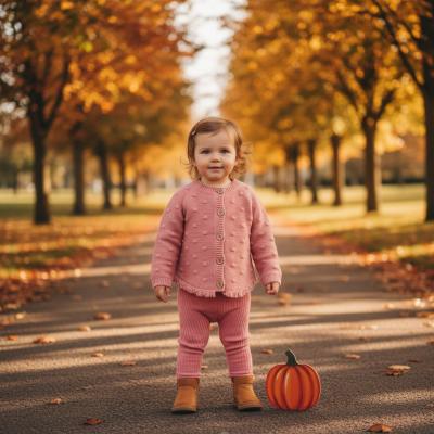 LJE07930P Knitted Fringed Set (9-24 months)