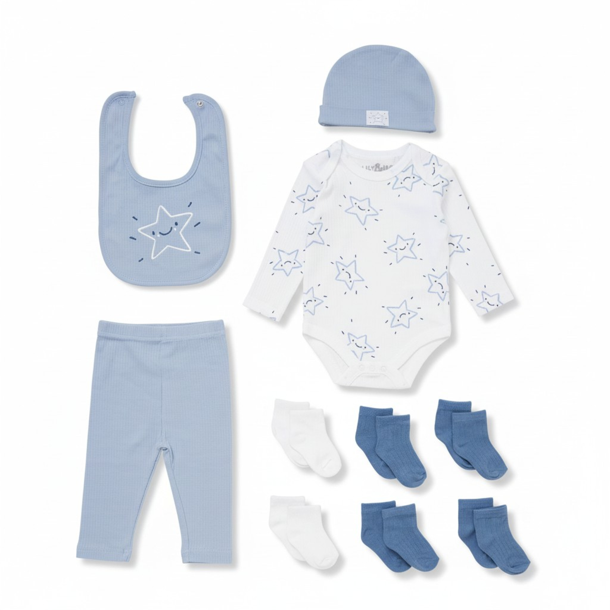 Lily & Jack E08373 * LJE08373-B "Star" 10 Piece Gift Set (Newborn-6 months)