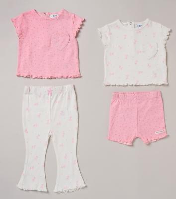 LJF09099B  Four Piece Mix & Match "Heart" Set  (9-24 months)