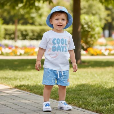 LJF09115-B  "Cool Days" Sun Hat and Shorts Set  (9-24 Months)