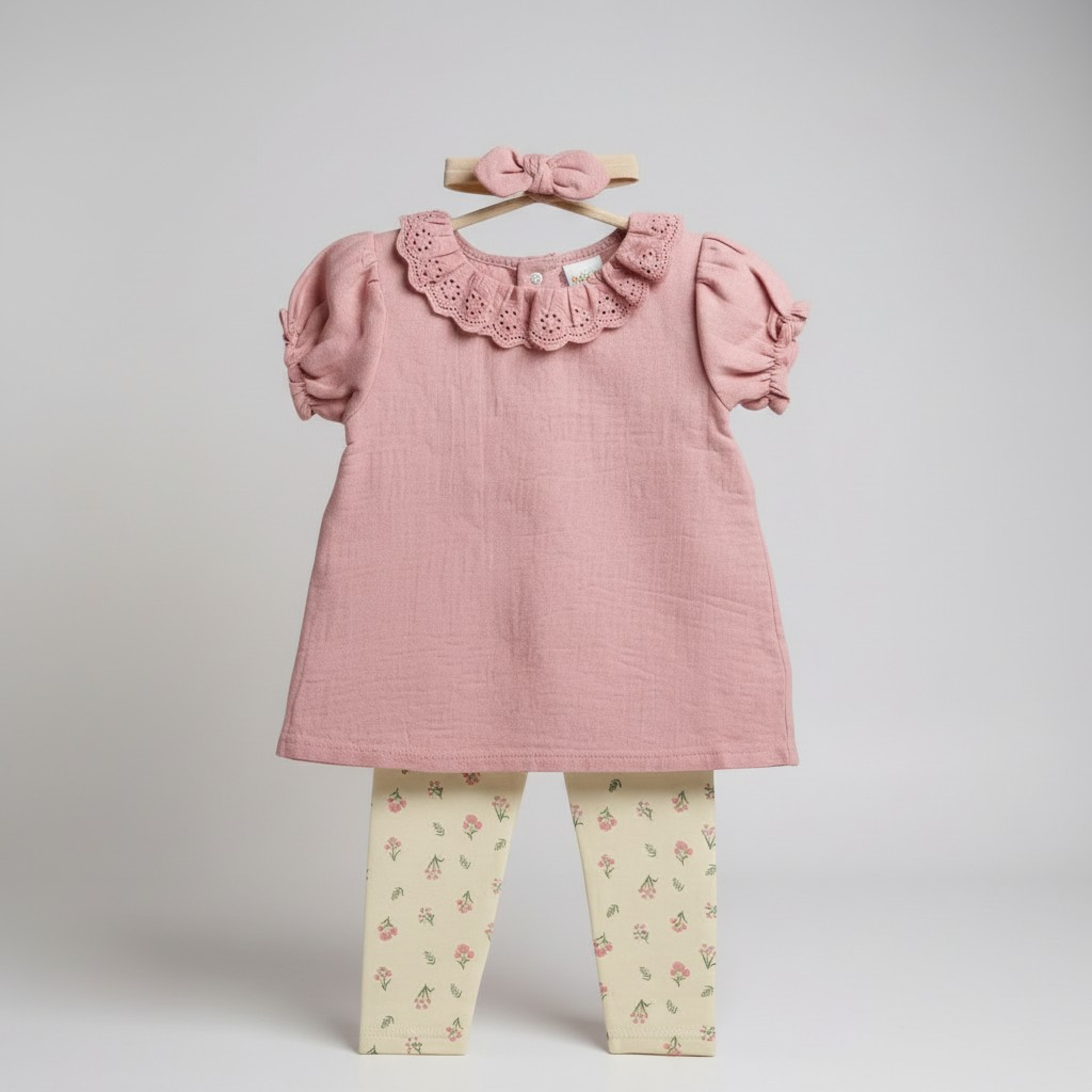 Lily & Jack F09832 NB 5056756554514 LJF09832-A Muslin Floral Leggings Set (0-9 months)