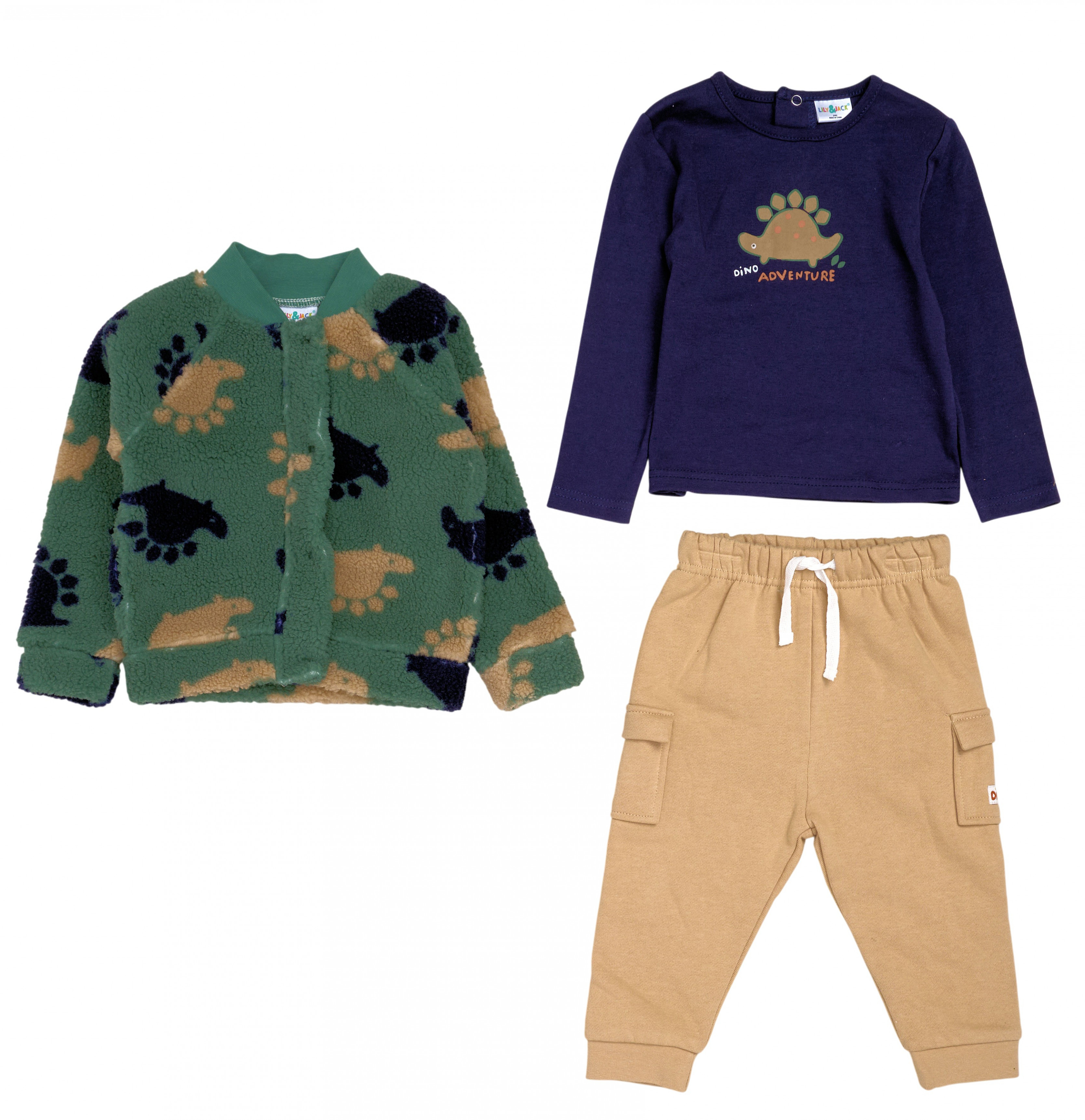 Lily & Jack G11548INF * LJG11548-A Stegasaurus Three Piece Set (12-24 months)