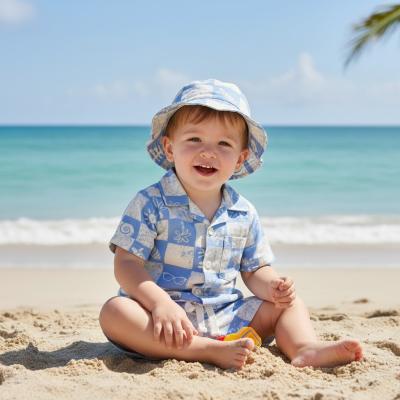 LJH12915-A Holiday Short, Shirt and Hat Set (6-24 months)