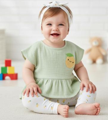 LJH13891A  Cheesecloth Lemon Set  (9-18 months)