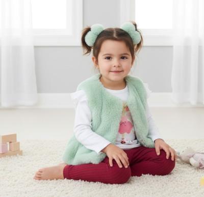 LJJ15545B Furry Gilet, Leggings & Top "Mouse" (2-4 years)