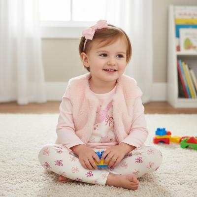 LJJ15547B Furry Gillet, legging & top "Unicorn" (2-4 year)
