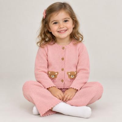 LJJ16739P Teddy Knit Top and Trousers ( 2-4 years)