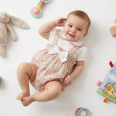 LT0846-P  Floral Bodysuit and Play Romper  (3-18 months)